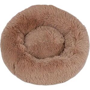 Medium 20 Inch Light Toffee Brown Faux Fur Pet Bed NWT